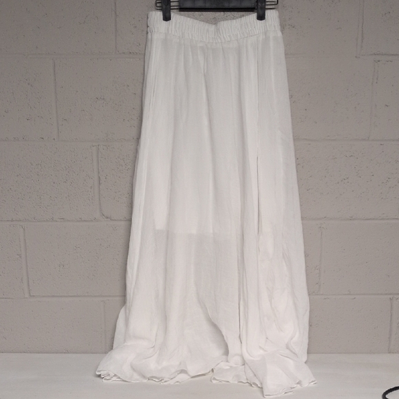 Flowy Romantic White Maxi Skirt Size Large, NWOT, Cottagecore - Picture 1 of 4